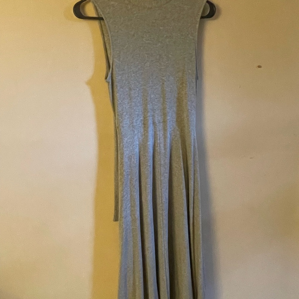 Who What Wear Sleeveless Backless Maxi Dress in Gray